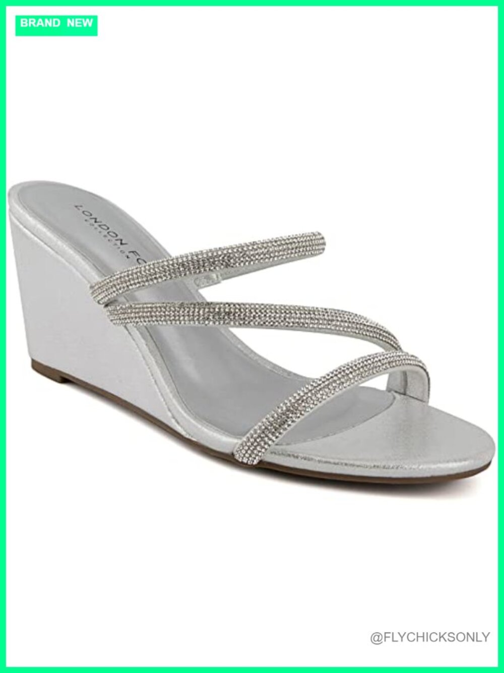London Fog Drake High Platform Dress Sandal Slip On Cushioned Footbed